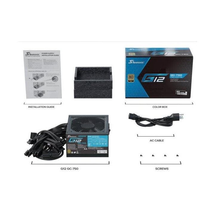 SEASONIC ATX 750W 80+ GOLD - G12 GC-750 